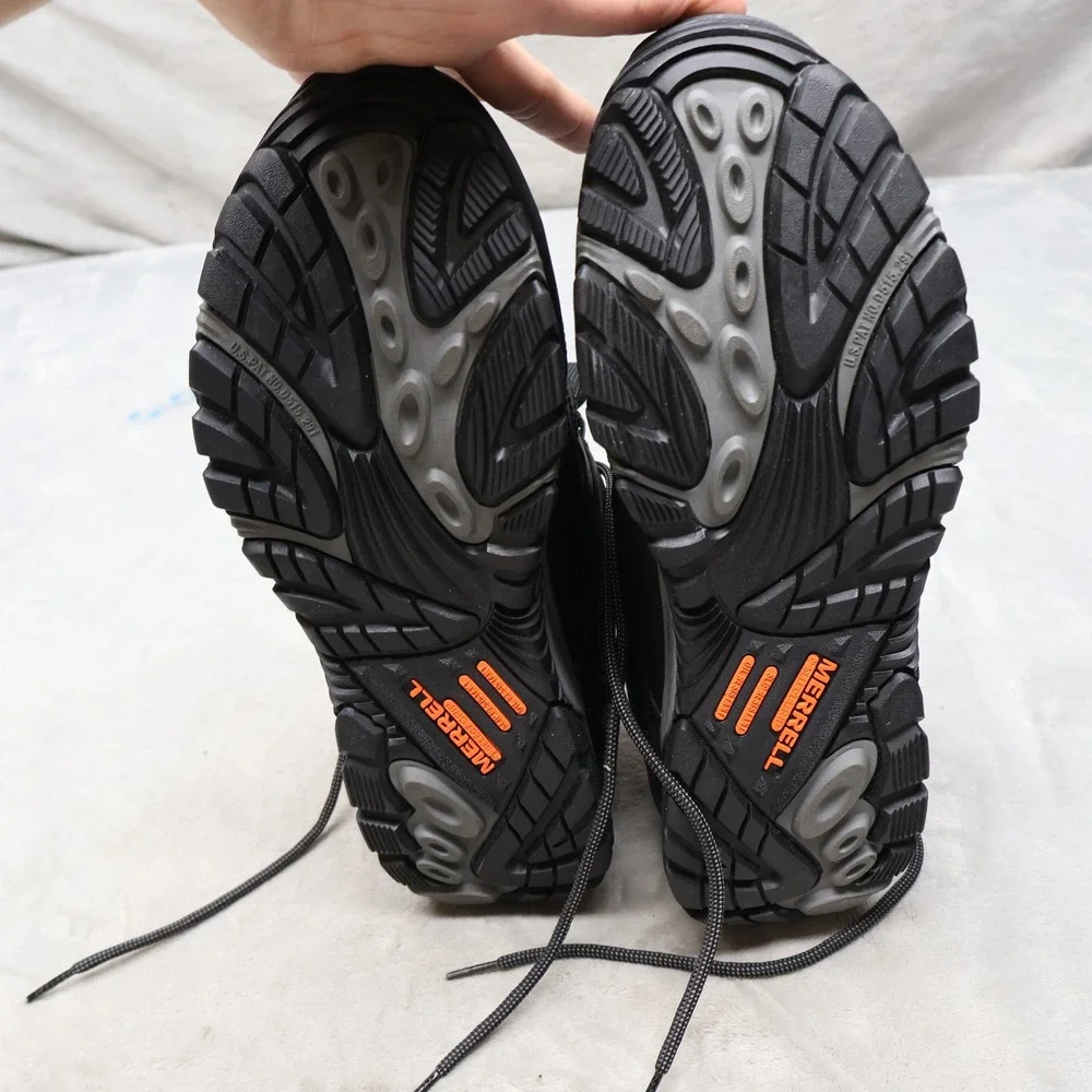 Merrell Mens 11.5 Work Boots Black Moab Adventure Carbon Fiber Safety Toe‎ NEW?